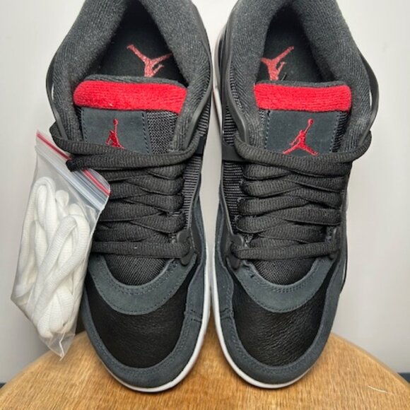 Nike Air Jordan 4 RM Men's Size 8M Black Varsity Red Wolf Grey -FQ7939-061 New - Picture 4 of 9